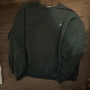 Champion Men's Dark Green Crewneck Sweatshirt